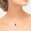 Emerald Shape Gemstone & Diamond Pendant