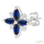 Blossom Marquise Shape Gemstone & Diamond Earrings