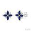 Blossom Marquise Shape Gemstone & Diamond Earrings