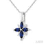 Blossom Marquise Shape Gemstone & Diamond Pendant