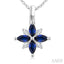 Blossom Marquise Shape Gemstone & Diamond Pendant