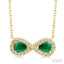 Pear Shape Gemstone & Infinity Halo Diamond Pendant