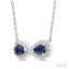 Pear Shape Gemstone & Infinity Halo Diamond Pendant