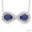 Pear Shape Gemstone & Infinity Halo Diamond Pendant