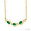Marquise Shape Gemstone & Diamond Fashion Necklace