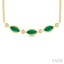 Marquise Shape Gemstone & Diamond Fashion Necklace
