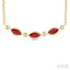 Marquise Shape Gemstone & Diamond Fashion Necklace
