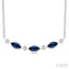 Marquise Shape Gemstone & Diamond Fashion Necklace