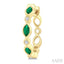 Marquise Shape Bezel Gemstone & Diamond Fashion Hoop Earrings