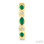 Marquise Shape Bezel Gemstone & Diamond Fashion Hoop Earrings