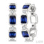 Emerald Shape Bezel Gemstone & Diamond Fashion Hoop Earrings
