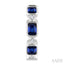 Emerald Shape Bezel Gemstone & Diamond Fashion Hoop Earrings