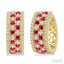 Gemstone & Diamond Hoop Earrings