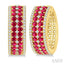 Gemstone & Diamond Hoop Earrings