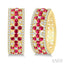 Gemstone & Diamond Hoop Earrings
