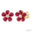 Blossom Pear Shape Gemstone & Diamond Earrings