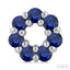 Floral Circle Gemstone Fashion Earrings