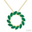 Marquise Shape Circle Gemstone Fashion Pendant