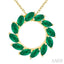Marquise Shape Circle Gemstone Fashion Pendant