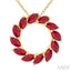 Marquise Shape Circle Gemstone Fashion Pendant