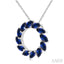 Marquise Shape Circle Gemstone Fashion Pendant