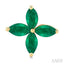 Marquise Shape Gemstone Floral Earrings