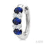 Gemstone & Diamond Hoop Earrings