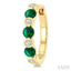 Alternate Gemstone & Diamond Hoop Earrings
