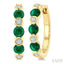 Alternate Gemstone & Diamond Hoop Earrings