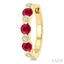 Alternate Gemstone & Diamond Hoop Earrings