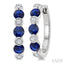 Alternate Gemstone & Diamond Hoop Earrings