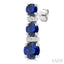 Round Shape Gemstone & Diamond Earrings