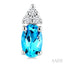 Oval Shape Gemstone & Diamond Earrings