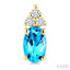 Oval Shape Gemstone & Diamond Earrings
