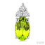 Oval Shape Gemstone & Diamond Earrings