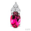 Oval Shape Gemstone & Diamond Earrings