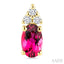 Oval Shape Gemstone & Diamond Earrings