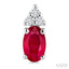 Oval Shape Gemstone & Diamond Earrings