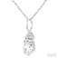 Oval Shape Gemstone & Diamond Pendant