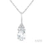 Oval Shape Gemstone & Diamond Pendant