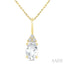 Oval Shape Gemstone & Diamond Pendant