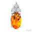 Oval Shape Gemstone & Diamond Earrings
