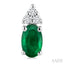 Oval Shape Gemstone & Diamond Earrings