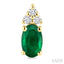 Oval Shape Gemstone & Diamond Earrings