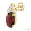 Oval Shape Gemstone & Diamond Earrings
