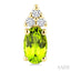 Oval Shape Gemstone & Diamond Earrings