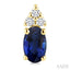 Oval Shape Gemstone & Diamond Earrings