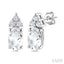 Oval Shape Gemstone & Diamond Earrings