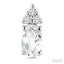 Oval Shape Gemstone & Diamond Earrings