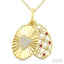 Heart Shape Fluted Gemstone & Diamond Fashion Pendant